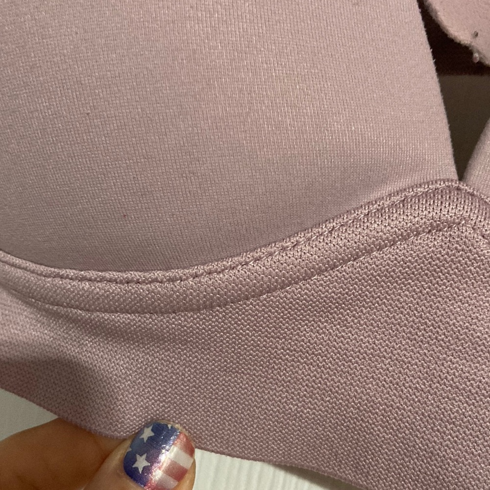 Mauve Longline Wireless Bra - Picture 3 of 7